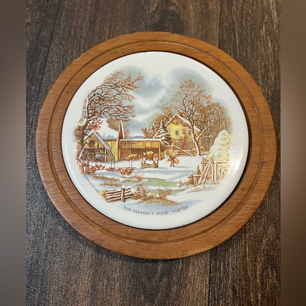 Vintage Currier & Ives “The Farmer’s Home - Winter”